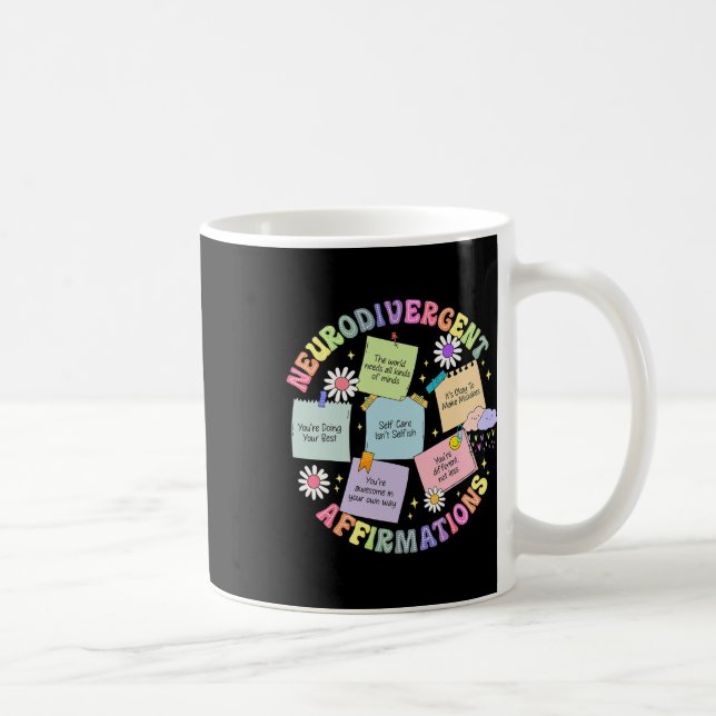 Neurodivergent Affirmations Autism Awareness Under Coffee Mug (Right)
