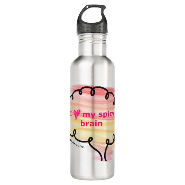 Neurodivergent affirming metal water bottle (Front)
