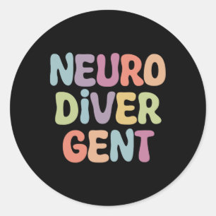 Neurodivergent Autism Autism Awareness Acceptance Classic Round Sticker