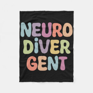 Neurodivergent Autism Autism Awareness Acceptance Fleece Blanket