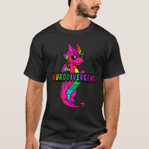 Neurodivergent Autism Awareness Month Cute Drago T-Shirt