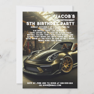 Neurodivergent Autistic Birthday Party Invitation