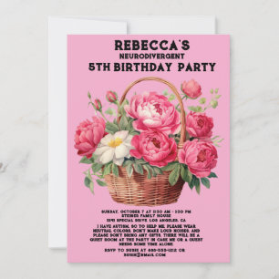 Neurodivergent Autistic Birthday Party Invitation