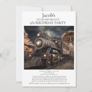 Neurodivergent Autistic Birthday Party Invitation