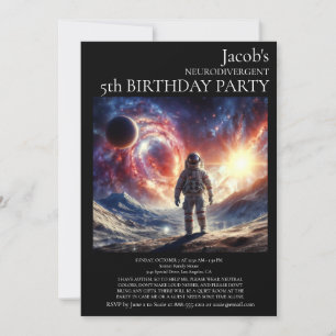 Neurodivergent Autistic Birthday Party Invitation