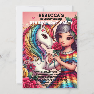 Neurodivergent Autistic Birthday Party Invitation