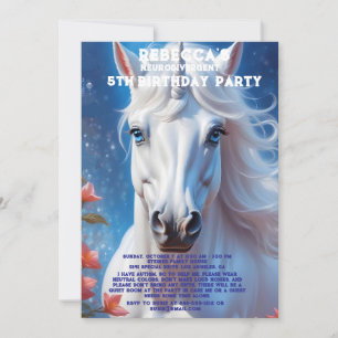 Neurodivergent Autistic Birthday Party Invitation