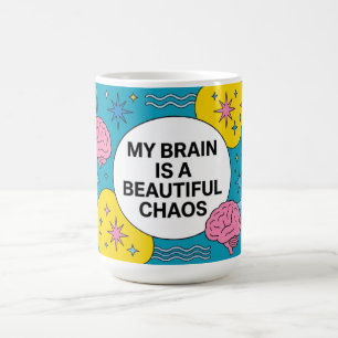 Neurodivergent Brain Chaos ADHD Autism Gift Coffee Mug