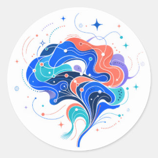 Neurodivergent Brain Classic Round Sticker