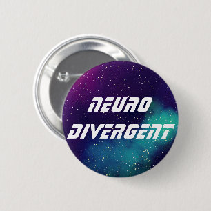 Neurodivergent Customisable Galaxy Identity 6 Cm Round Badge