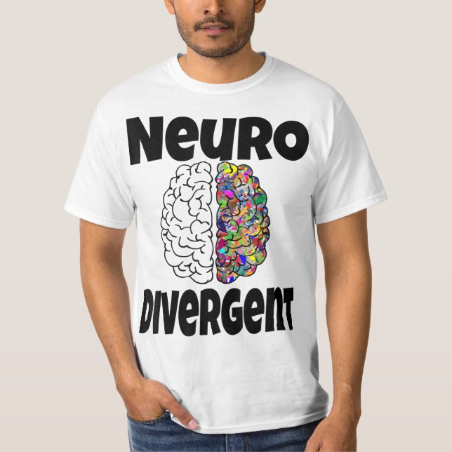 Neurodivergent Funny Neurodiversity Brain Design A T-Shirt (Front)