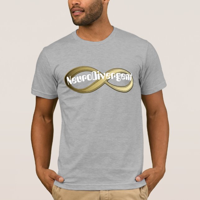 NeuroDivergent Gold Infinity Shirt (Front)