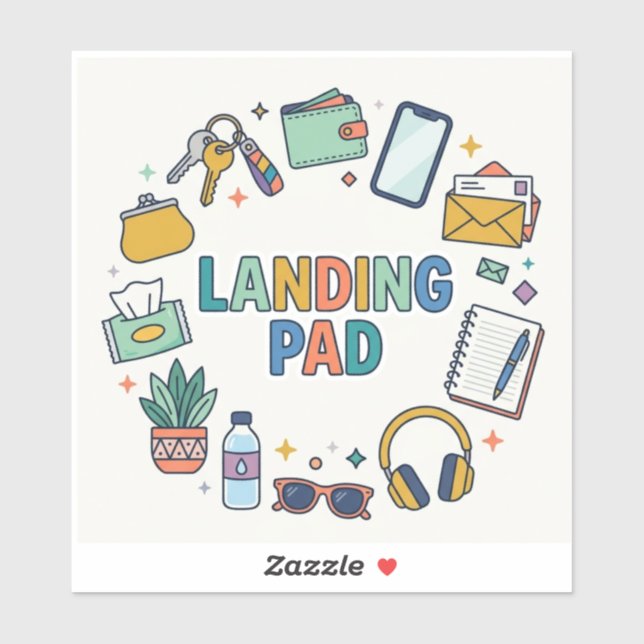 Neurodivergent Home Organization Landing Pad Label (Sheet)