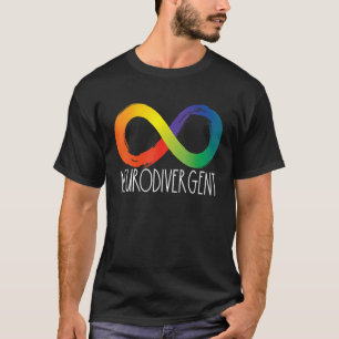 Neurodivergent Infinity Symbol Spectrum Autism Awa T-Shirt