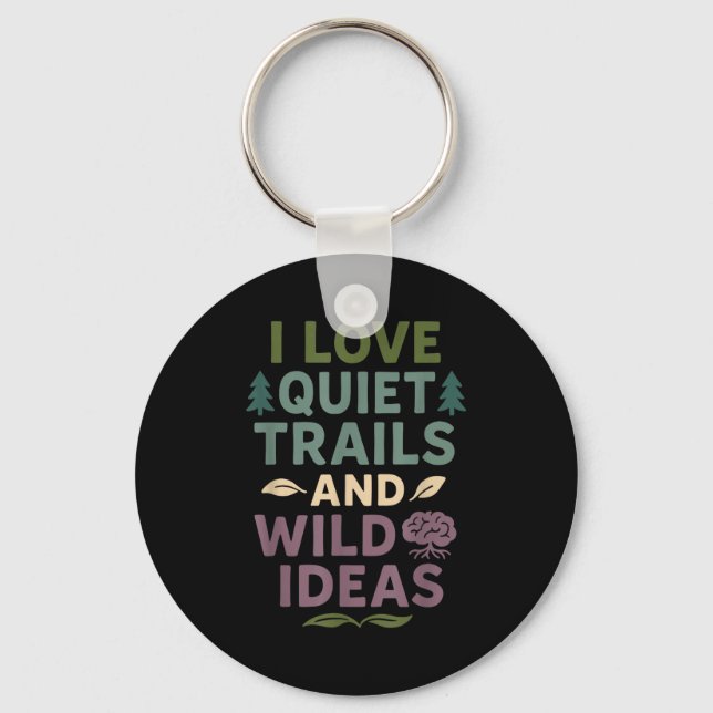 Neurodivergent Introvert Adhd Autism Forest Nature Key Ring (Front)