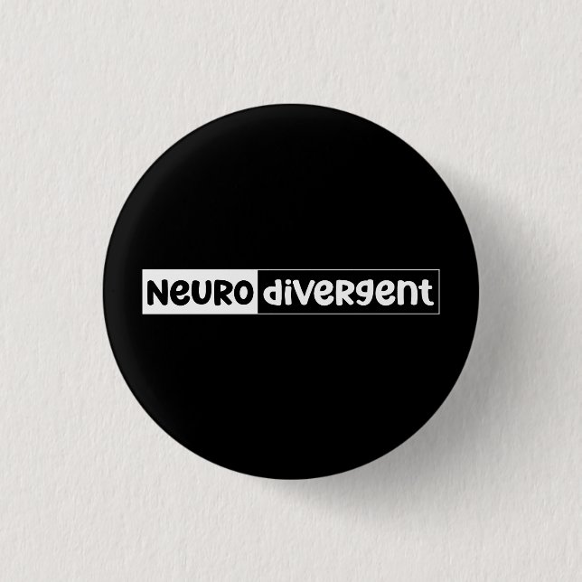 Neurodivergent | Neurodiversity Awareness 3 Cm Round Badge (Front)
