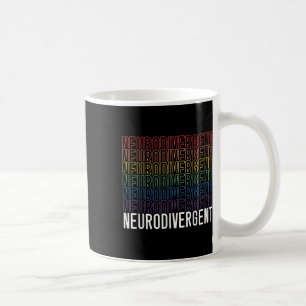 Neurodivergent Neurodiversity Rainbow Adhd Asd Coffee Mug