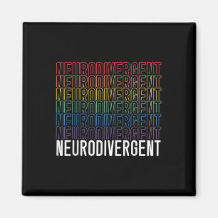 Neurodivergent Neurodiversity Rainbow Adhd Asd Magnet