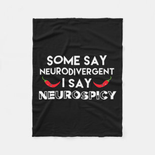 Neurodivergent Neurospicy Adhd Fun Neurodiversity Fleece Blanket