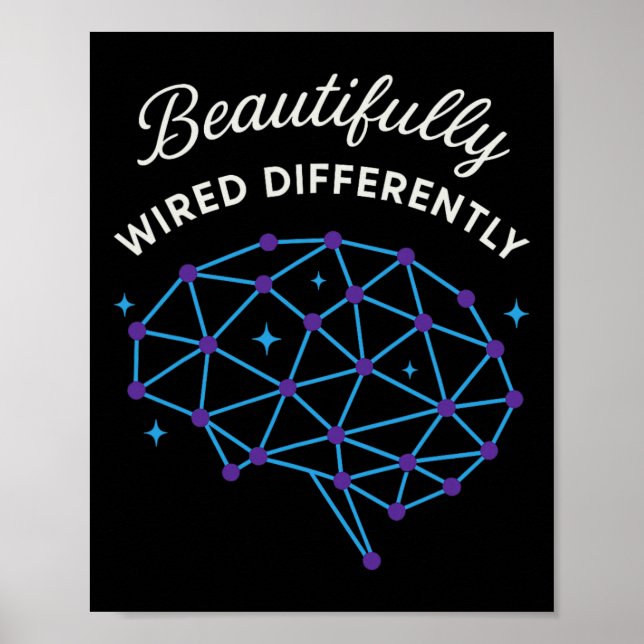 Neurodivergent Pride Adhd Autism Acceptance Differ Poster (Front)