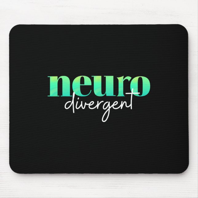 Neurodivergent Pride For Autism Adhd And Asd Aware Mouse Mat (Front)