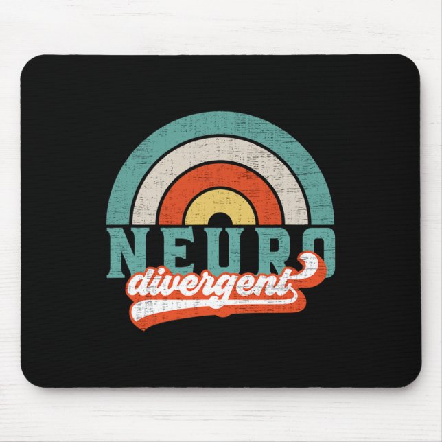 Neurodivergent Pride For Autism Adhd And Asd Aware Mouse Mat (Front)