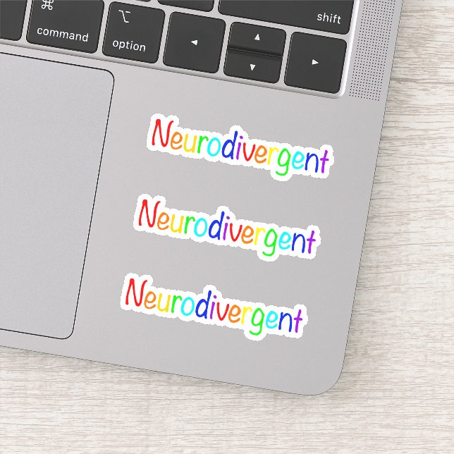 "Neurodivergent"  Rainbow Celebrate Neurodiversity (Detail)
