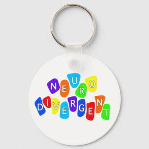 Neurodivergent   Rainbow Neurodiversity Awareness Key Ring