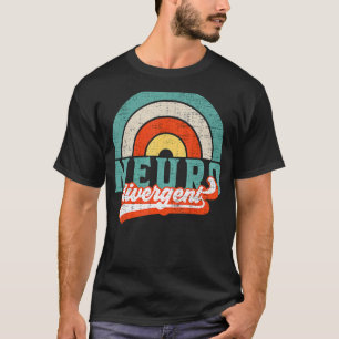 Neurodivergent Retro Rainbow Autism Awareness Supp T-Shirt