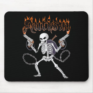 Neurodivergent Skeleton Warrior Autism Awareness Mouse Mat