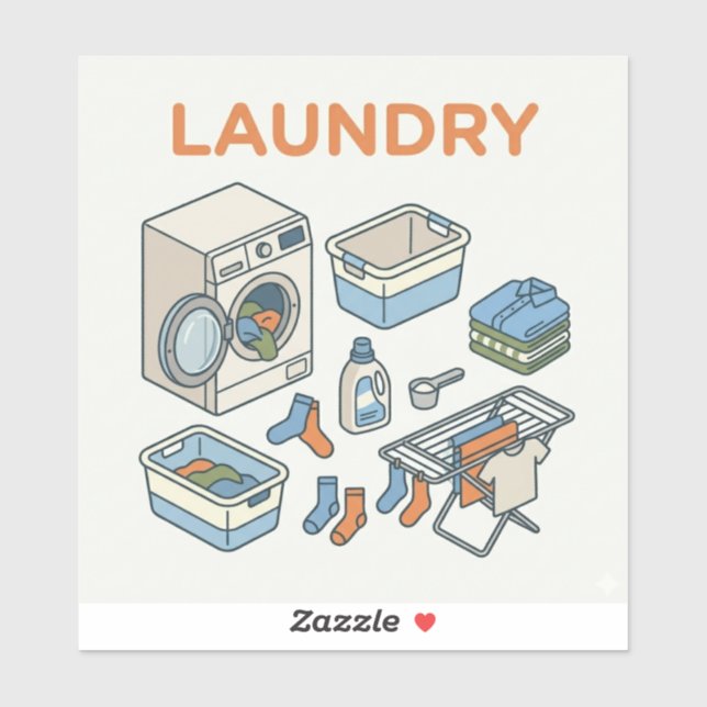 Neurodivergent Visual Organization Laundry Label (Sheet)