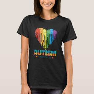 Neurodiverse Love Colourful Spectrum Puzzle Autism T-Shirt