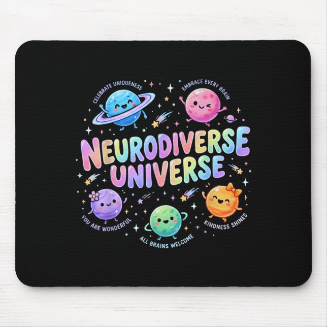 Neurodiverse Universe Autism Awareness Mouse Mat (Front)
