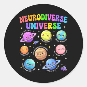 Neurodiverse Universe Autism Awareness Special Classic Round Sticker