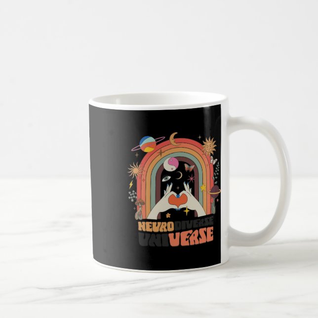 Neurodiverse Universe Celestial Retro Autism Aware Coffee Mug (Right)
