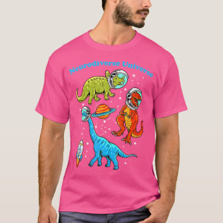 Neurodiverse Universe Dinosaurs Space Adhd Asd Aut T-Shirt
