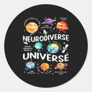 Neurodiverse Universe Iep Special Ed Paraprofessio Classic Round Sticker