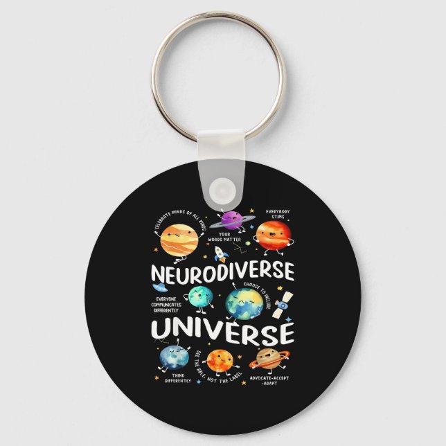 Neurodiverse Universe Iep Special Ed Paraprofessio Key Ring (Front)