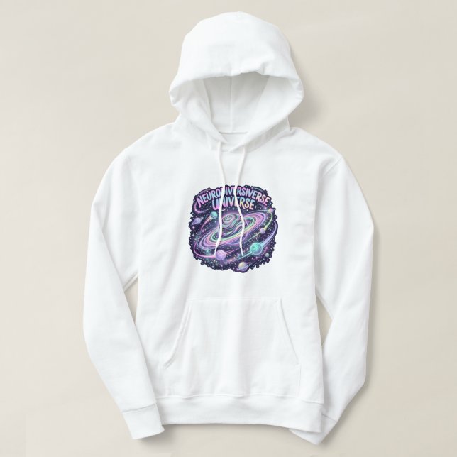 Neurodiverse Universe Neon Galaxy Hoodie (Design Front)