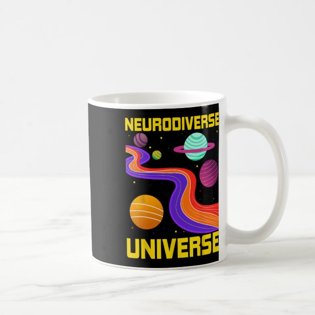 Neurodiverse Universe Neurodiversity Adhd Autism A Coffee Mug (Right)