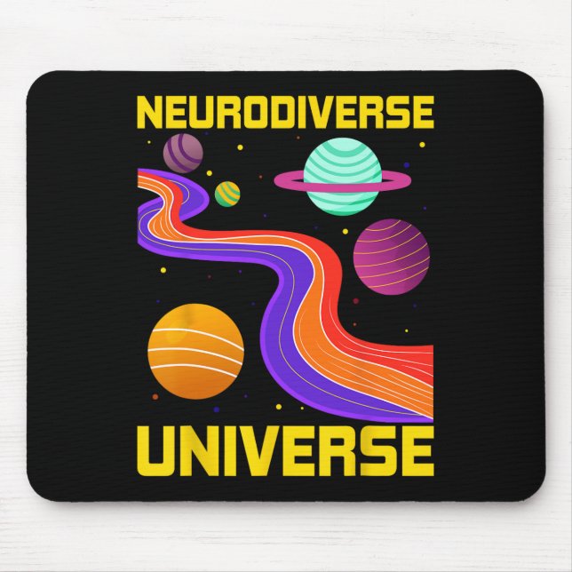 Neurodiverse Universe Neurodiversity Adhd Autism A Mouse Mat (Front)