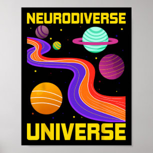 Neurodiverse Universe Neurodiversity Adhd Autism A Poster