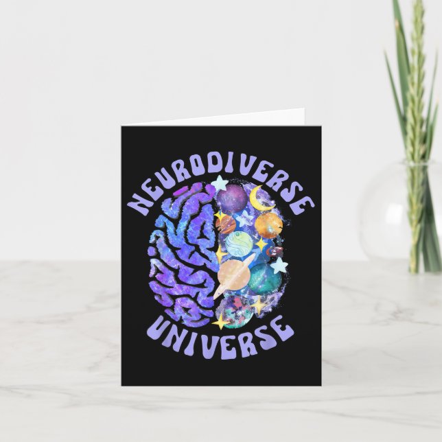 Neurodiverse Universe Neurodiversity Brain Adhd Aw Card (Front)