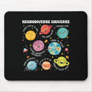 Neurodiverse Universe Planet Autism Awareness Neur Mouse Mat