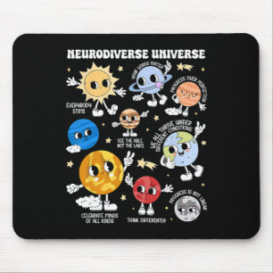 Neurodiverse Universe Planet Autism Awareness Supp Mouse Mat