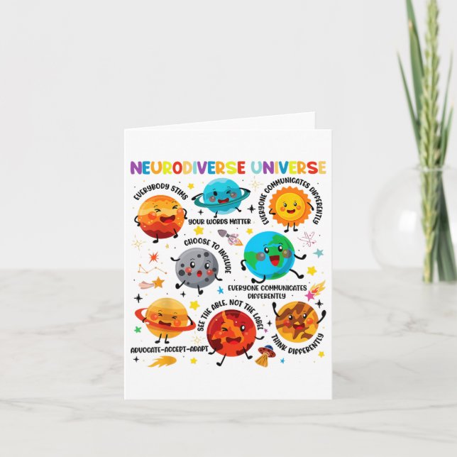 Neurodiverse Universe Space Planet Special Educati Card (Front)