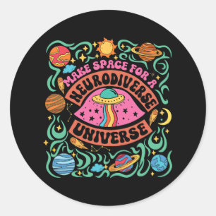 Neurodiverse Universe Special Education Teacher Au Classic Round Sticker