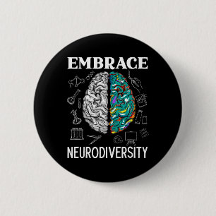 Neurodiversity Adhd Awareness Mental Health 6 Cm Round Badge