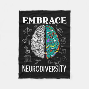 Neurodiversity Adhd Awareness Mental Health Fleece Blanket