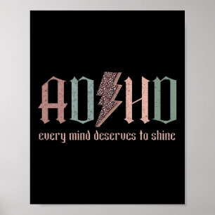 Neurodiversity Adhd Every Mind Deserves To Shine A Poster
